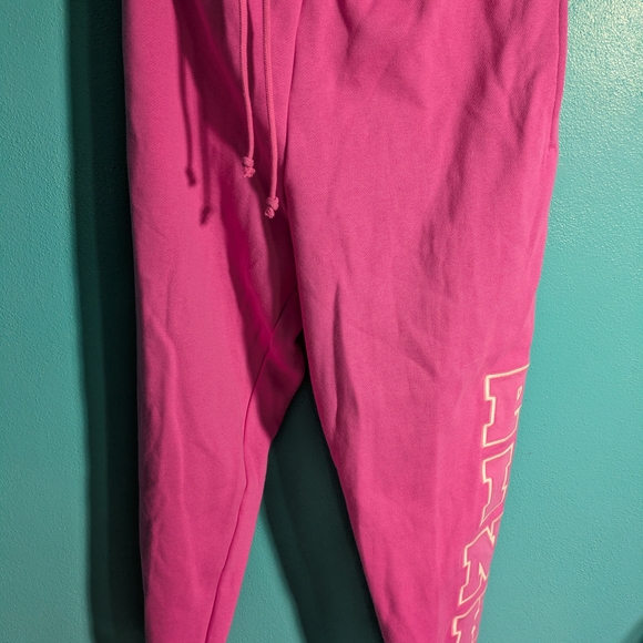 PINK Victoria's Secret Pants - Pink Jogger Sweatpants with Side Lettering Streetwear Comfy Y2k‎